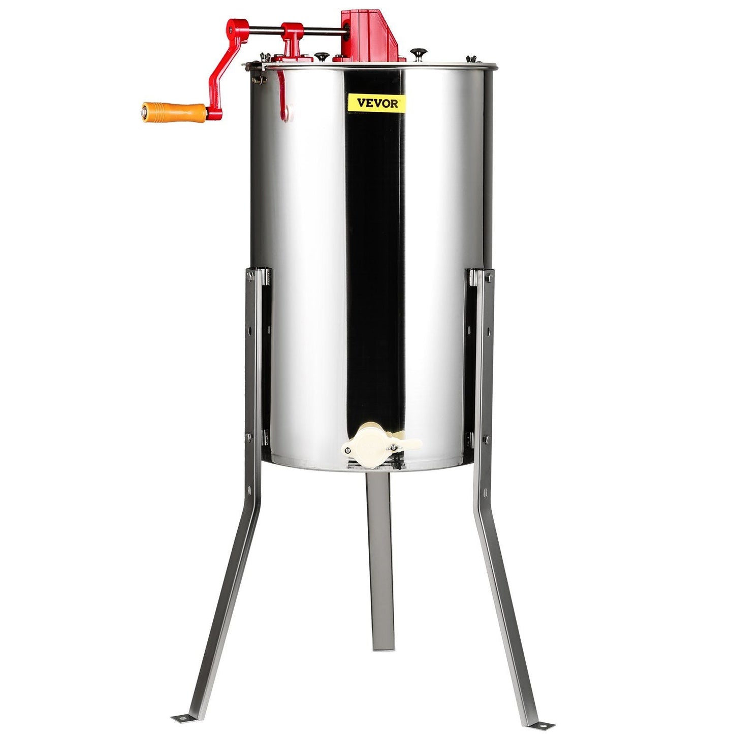 VEVOR Manual Honey Extractor, 3 Frames Honey Spinner Extractor, Stainless Steel Beekeeping Extraction, Honeycomb Drum Spinner with Lid, Apiary Centrifuge Equipment with Height Adjustable Stand - Renee Lane Company