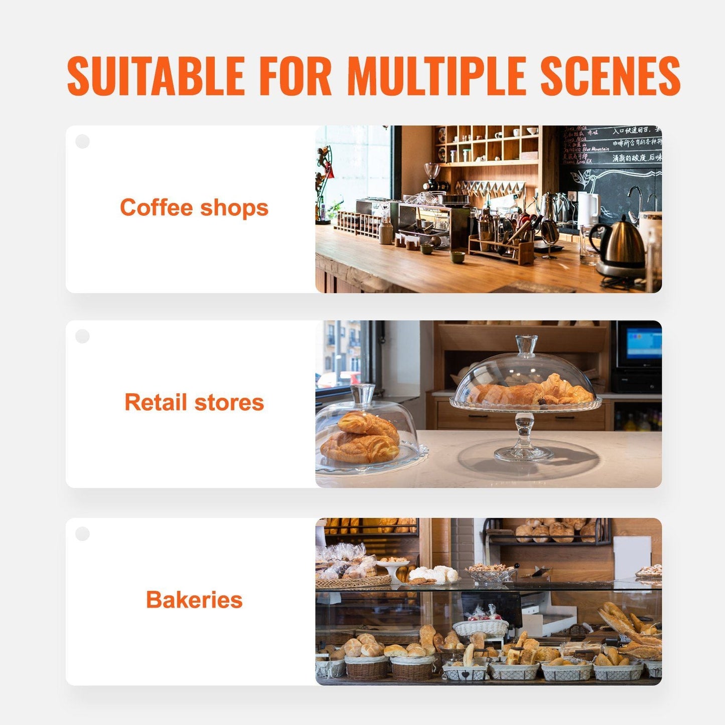 VEVOR Pastry Display Case, 2-Tier Commercial Countertop Bakery Display Case, Acrylic Display Box with Rear Door Access & Removable Shelves, Keep Fresh for Donut Bagels Cake Cookie, 20.7"x13.2"x11.9" - Renee Lane Company