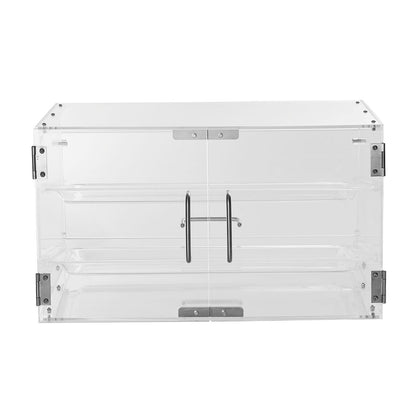 VEVOR Pastry Display Case, 2-Tier Commercial Countertop Bakery Display Case, Acrylic Display Box with Rear Door Access & Removable Shelves, Keep Fresh for Donut Bagels Cake Cookie, 20.7"x13.2"x11.9" - Renee Lane Company
