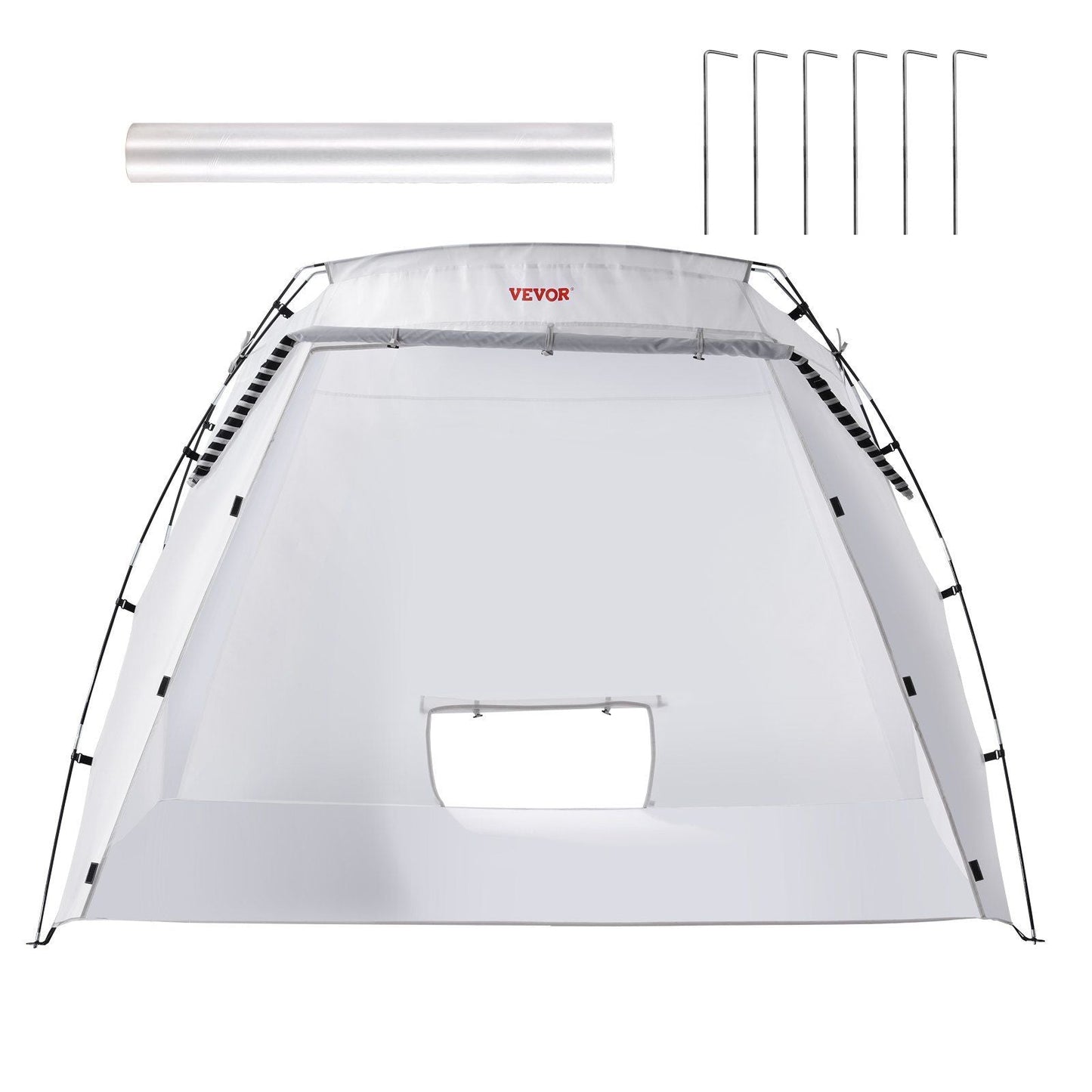 VEVOR Portable Paint Booth, Larger Spray Paint Tent with Built-in Floor & Mesh Screen, Painting Tent Station for Furniture DIY Hobby Tool, 7.5x5.2x5.2ft Spray Paint Shelter - Renee Lane Company
