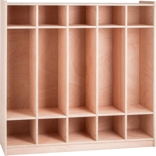 VEVOR Preschool Cubby Lockers 5-Section Plywood Birch Coat Locker 15MM Thickness Kids Locker for Home 48.4 Inch High Durable Classroom Lockers for Toddlers and Kids Commercial or Personal Use - Renee Lane Company