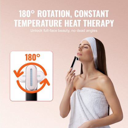VEVOR Red Light Therapy Wand for Face and Neck, 3-in-1 LED Facial Wand Red Light Therapy Device with Heating Therapy| Vibrating Facial Massage, Portable LED Beauty Wand - Renee Lane Company