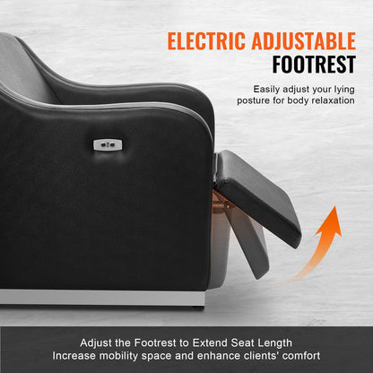 VEVOR Shampoo Backwash Chair, 661.4LBS Loading Barbershop Hair Washing Station with Electric Adjustable Footrest & Ceramic Bowl, Backwash Salon Shampoo Chair, Beauty Spa Hairdressing Massage Equipment - Renee Lane Company