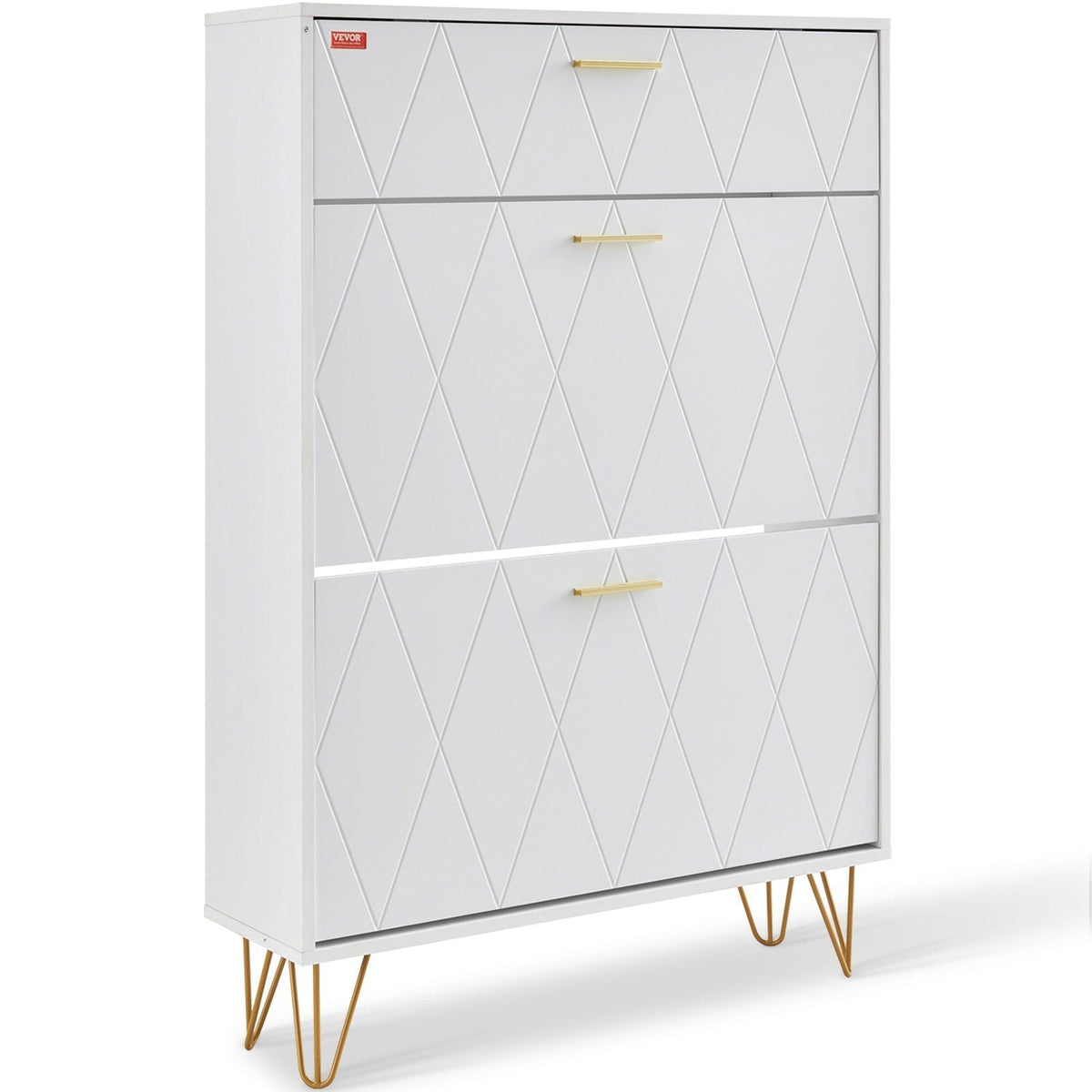 VEVOR Shoe Cabinet with 3 Flip Drawers, Shoe Storage Cabinet for Entryway, Free Standing Shoe Storage Organizer for Heels, Boots, Slippers in Hallway, Living Room - Renee Lane Company
