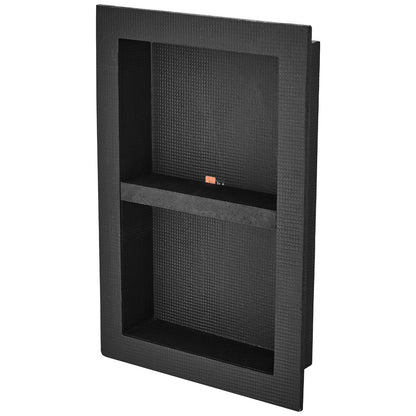 VEVOR Shower Niche Ready for Tile 16" x 24", Double Shelf Organizer, Square Corners Wall-inserted Niche Recessed, Sealed Protection Modern Soap Storage Niche for Shower Bathroom, Black - Renee Lane Company