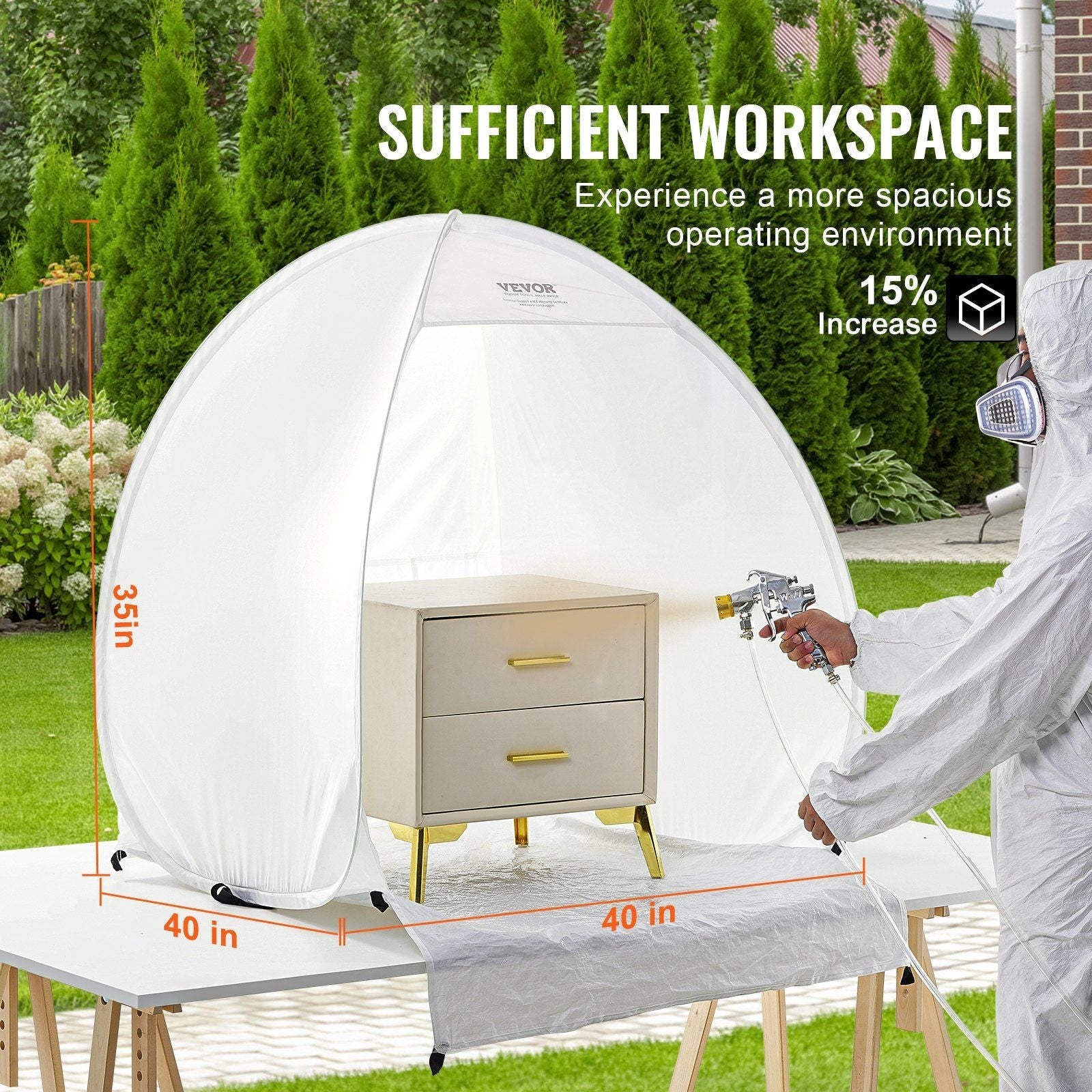 VEVOR Spray Paint Shelter Portable Spray Paint Tent Booth 40x35x40 in Pop Up - Renee Lane Company