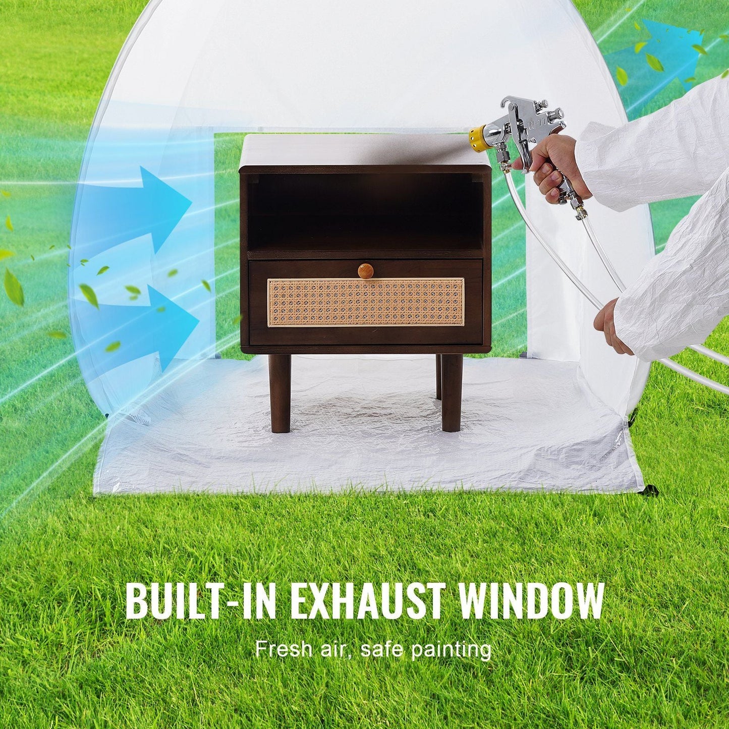 VEVOR Spray Paint Shelter Portable Spray Paint Tent Booth 40x35x40 in Pop Up - Renee Lane Company