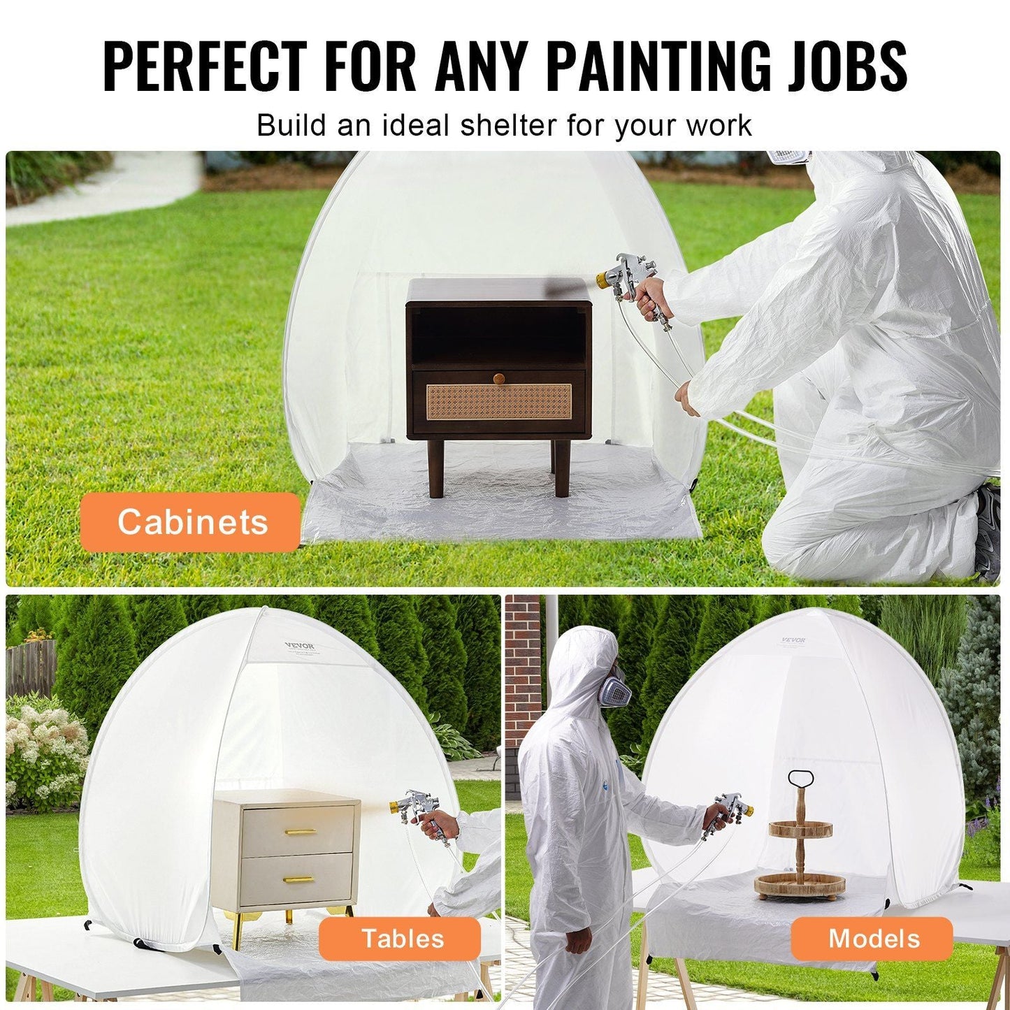VEVOR Spray Paint Shelter Portable Spray Paint Tent Booth 40x35x40 in Pop Up - Renee Lane Company