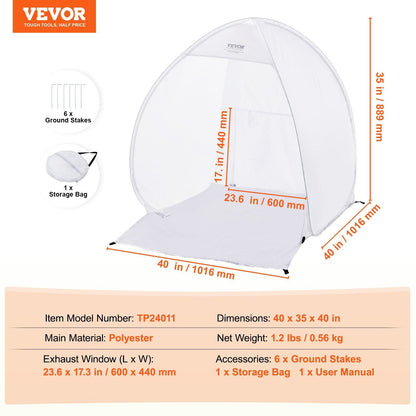 VEVOR Spray Paint Shelter Portable Spray Paint Tent Booth 40x35x40 in Pop Up - Renee Lane Company