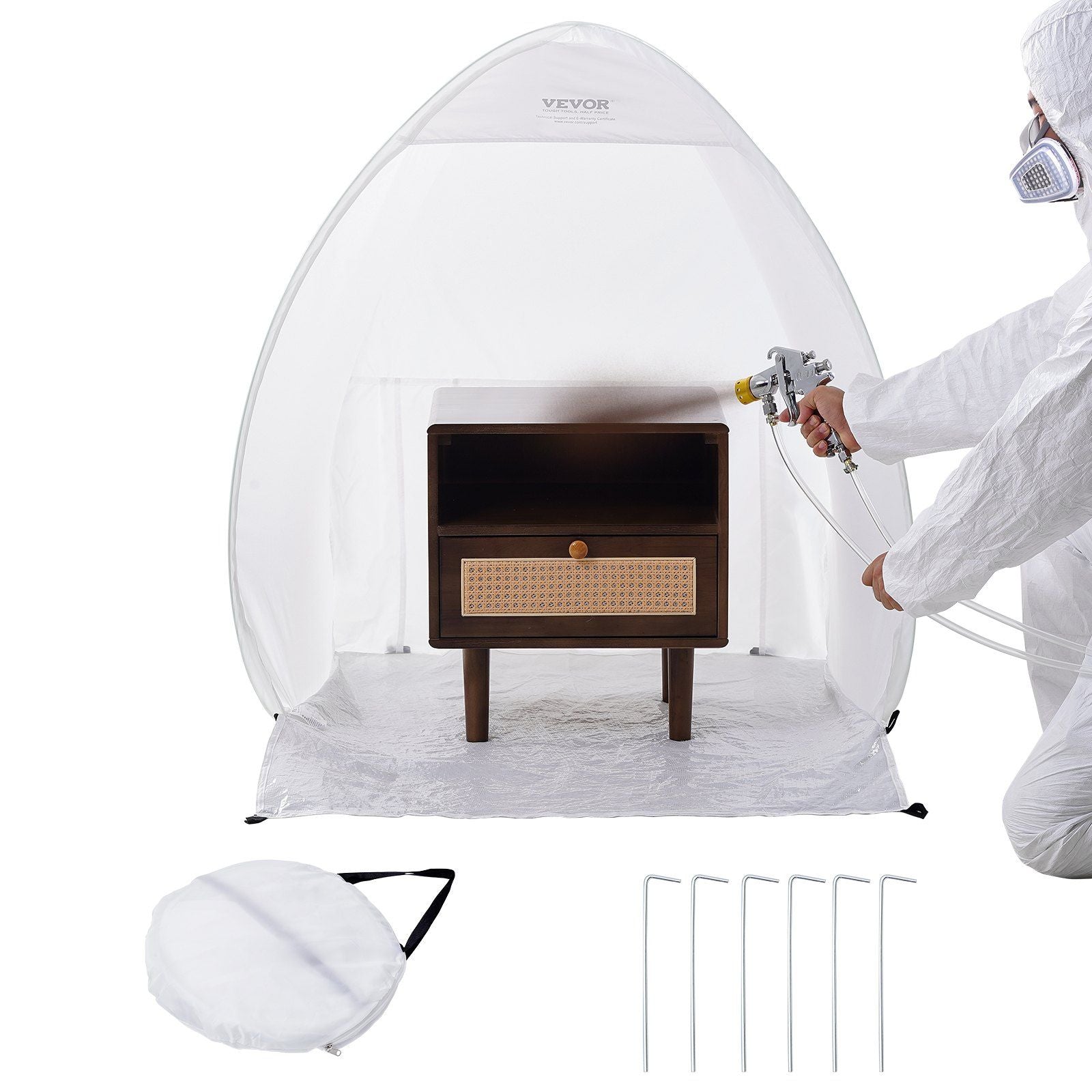 VEVOR Spray Paint Shelter Portable Spray Paint Tent Booth 40x35x40 in Pop Up - Renee Lane Company