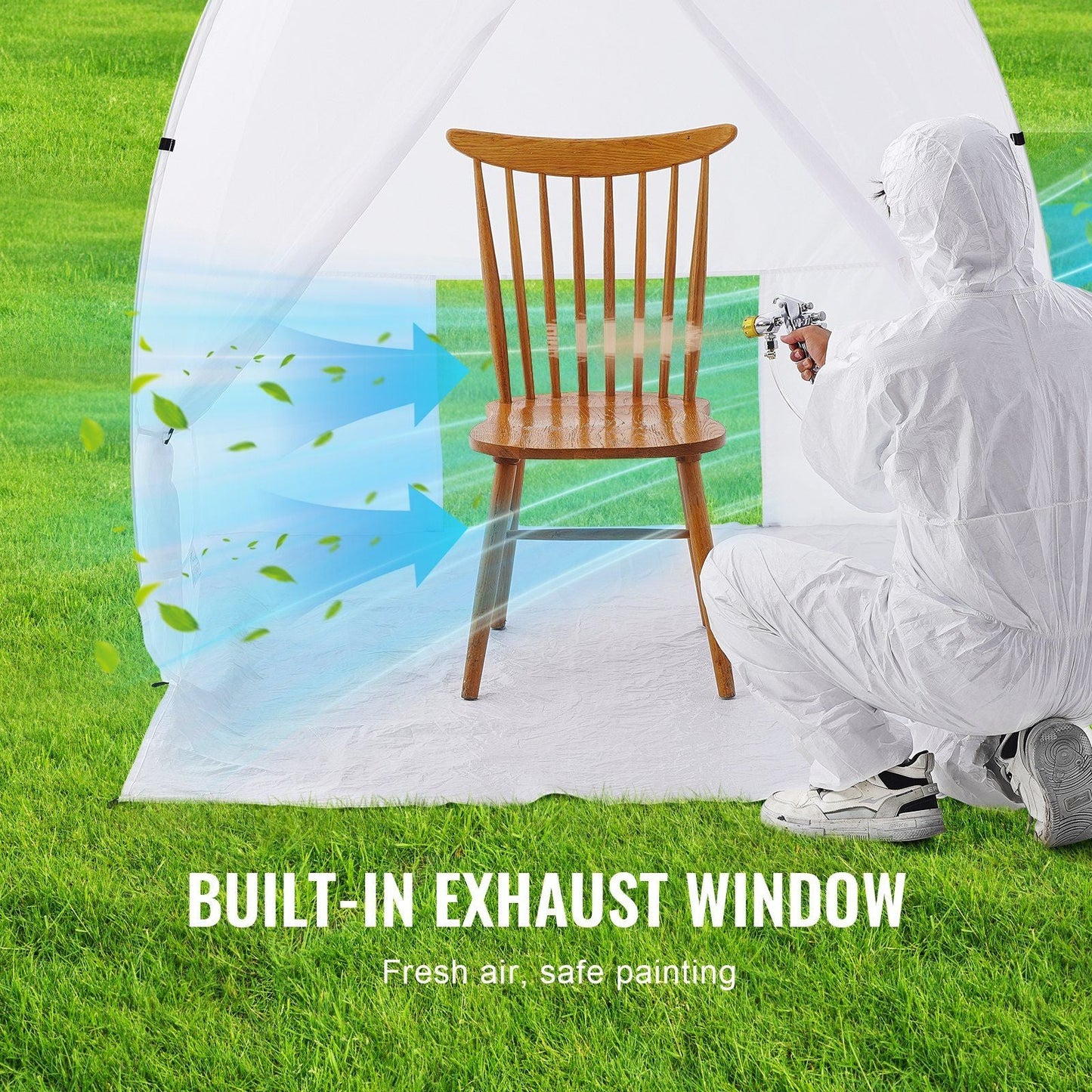 VEVOR Spray Paint Shelter Portable Spray Paint Tent Booth 60x60x70 in Pop Up - Renee Lane Company