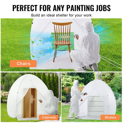 VEVOR Spray Paint Shelter Portable Spray Paint Tent Booth 60x60x70 in Pop Up - Renee Lane Company