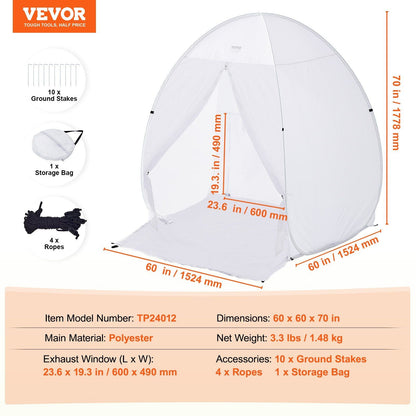 VEVOR Spray Paint Shelter Portable Spray Paint Tent Booth 60x60x70 in Pop Up - Renee Lane Company