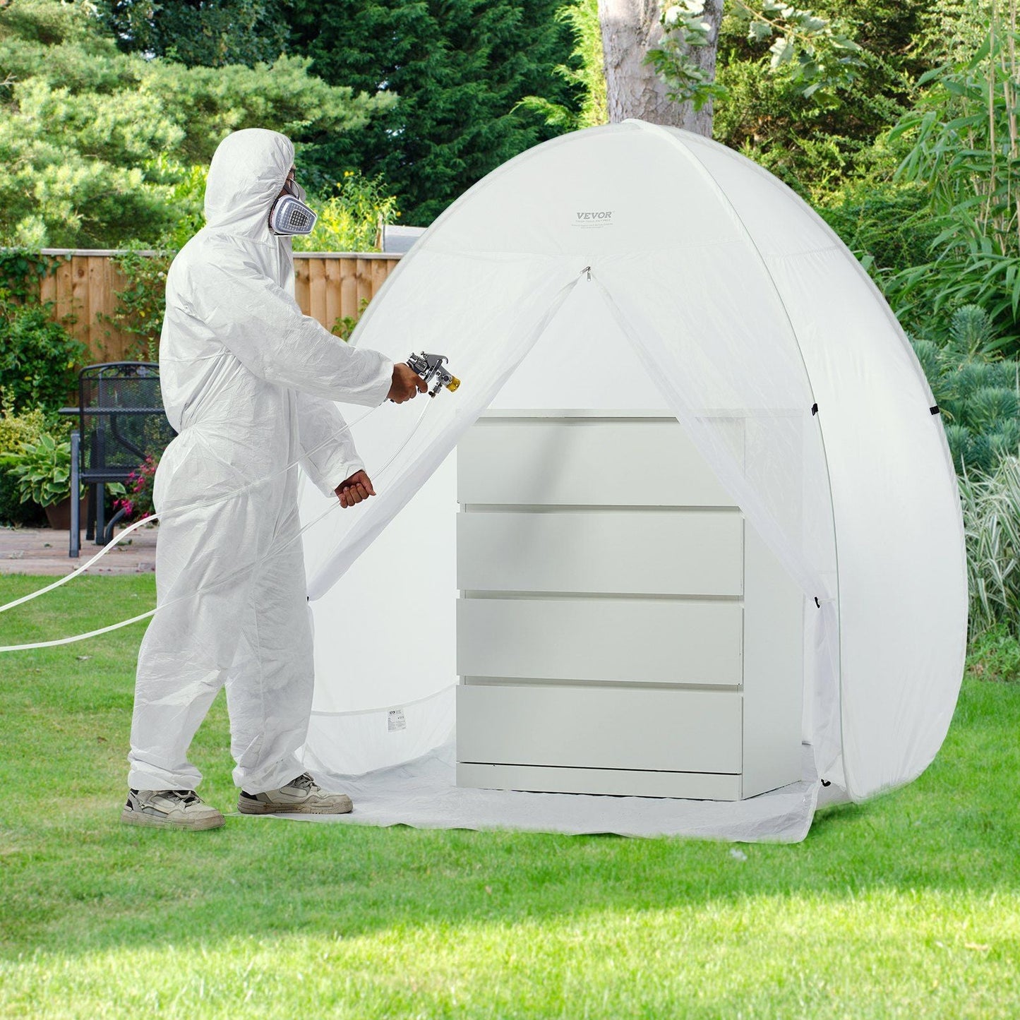 VEVOR Spray Paint Shelter Portable Spray Paint Tent Booth 60x60x70 in Pop Up - Renee Lane Company