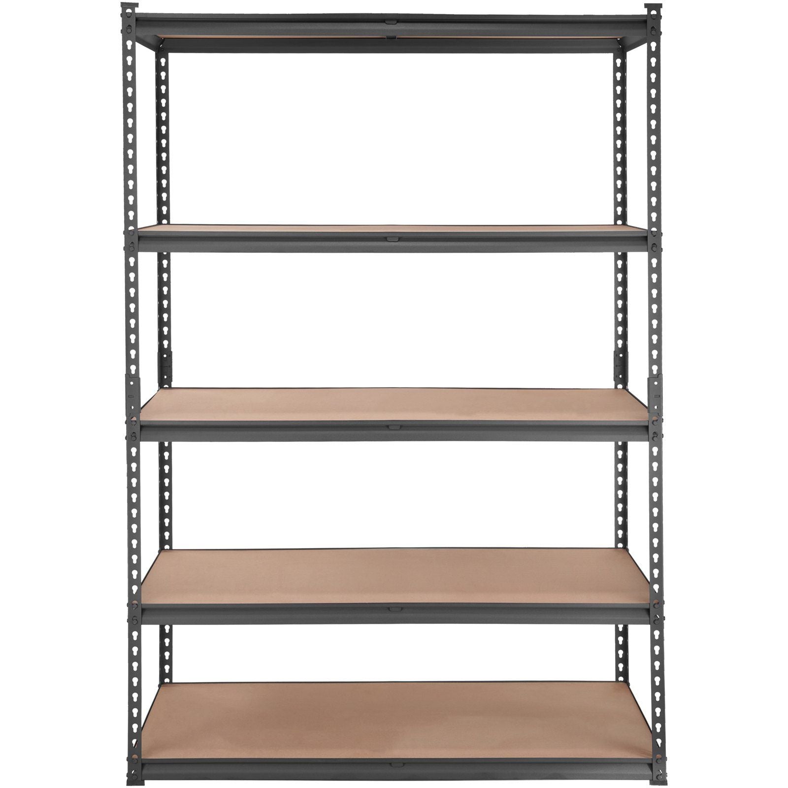VEVOR Storage Shelving Unit, 5-Tier Adjustable, 2000 lbs Capacity, Heavy Duty Garage Shelves Metal Organizer Utility Rack, Black, 48" L x 24" W x 72" H for Kitchen Pantry Basement Bathroom Laundry - Renee Lane Company