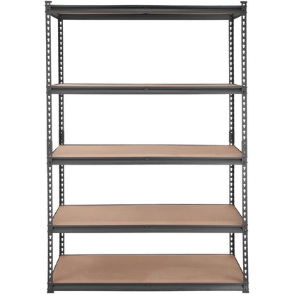 VEVOR Storage Shelving Unit, 5-Tier Adjustable, 2000 lbs Capacity, Heavy Duty Garage Shelves Metal Organizer Utility Rack, Black, 48" L x 24" W x 72" H for Kitchen Pantry Basement Bathroom Laundry - Renee Lane Company