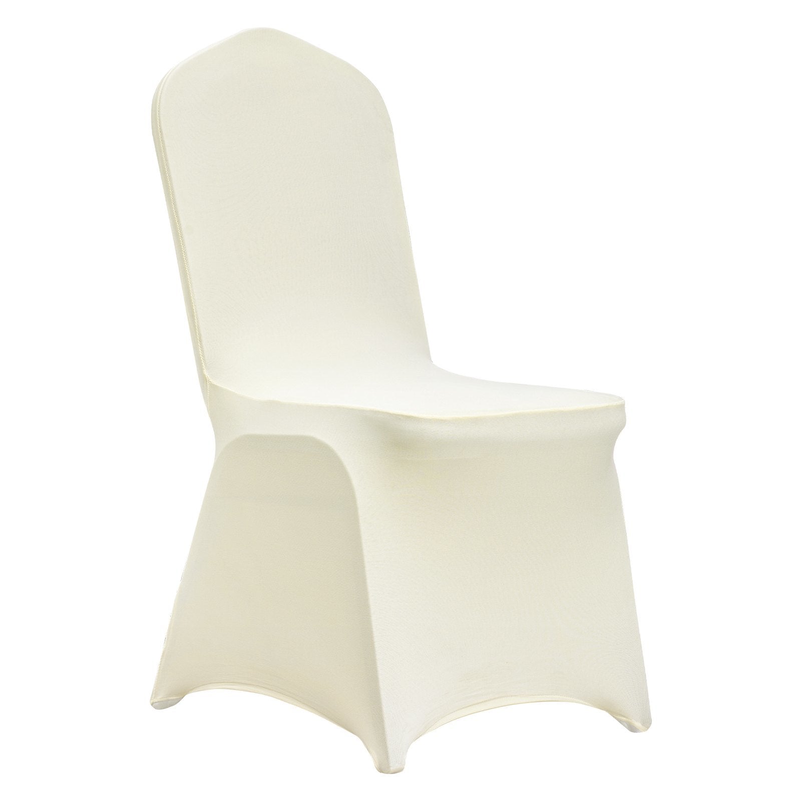 VEVOR Stretch Spandex Folding Chair Covers, Universal Fitted Chair Cover, Removable Washable Protective Slipcovers, for Wedding, Holiday, Banquet, Party, Celebration, Dining (50PCS Ivory White) - Renee Lane Company
