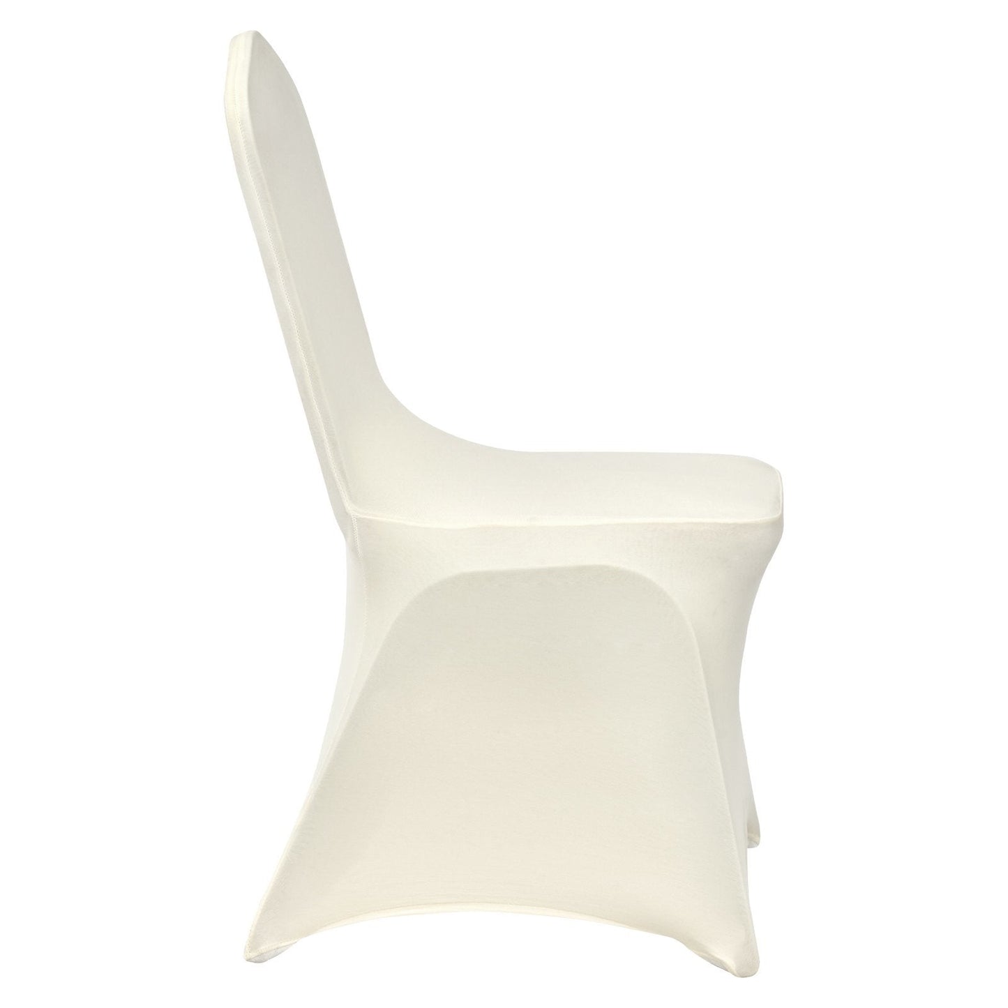 VEVOR Stretch Spandex Folding Chair Covers, Universal Fitted Chair Cover, Removable Washable Protective Slipcovers, for Wedding, Holiday, Banquet, Party, Celebration, Dining (50PCS Ivory White) - Renee Lane Company