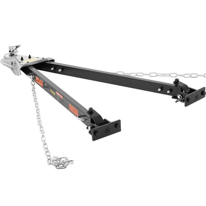 VEVOR Tow Bar, 5500 lbs Towing Capacity with Chains, Powder-Coating Alloy Steel Bumper-Mounted Universal Towing Bar, Coupler Fits 2-Inch Ball Hitch, 39.4-Inch Opening Width, for RV Car Trailer Truck - Renee Lane Company
