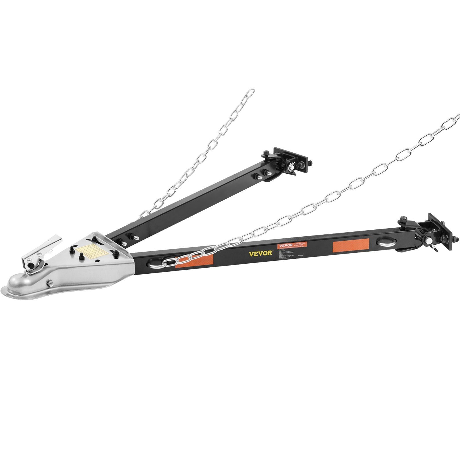 VEVOR Tow Bar, 5500 lbs Towing Capacity with Chains, Powder-Coating Alloy Steel Bumper-Mounted Universal Towing Bar, Coupler Fits 2-Inch Ball Hitch, 39.4-Inch Opening Width, for RV Car Trailer Truck - Renee Lane Company