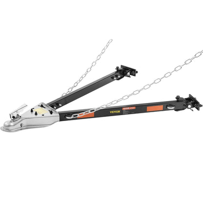 VEVOR Tow Bar, 5500 lbs Towing Capacity with Chains, Powder-Coating Alloy Steel Bumper-Mounted Universal Towing Bar, Coupler Fits 2-Inch Ball Hitch, 39.4-Inch Opening Width, for RV Car Trailer Truck - Renee Lane Company