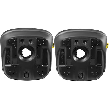 VEVOR Universal Tractor Seat Replacement 2 Pack, Compact High Back Mower Seat Pair, Black Vinyl Forklift Seat, Central Drain Hole Skid Steer Seat with Mounting Bolt Patterns - Renee Lane Company