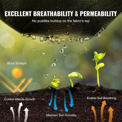 VEVOR Weed Barrier Landscape Fabric 4*250FT Heavy Duty Woven PP Weed Control Mat - Renee Lane Company
