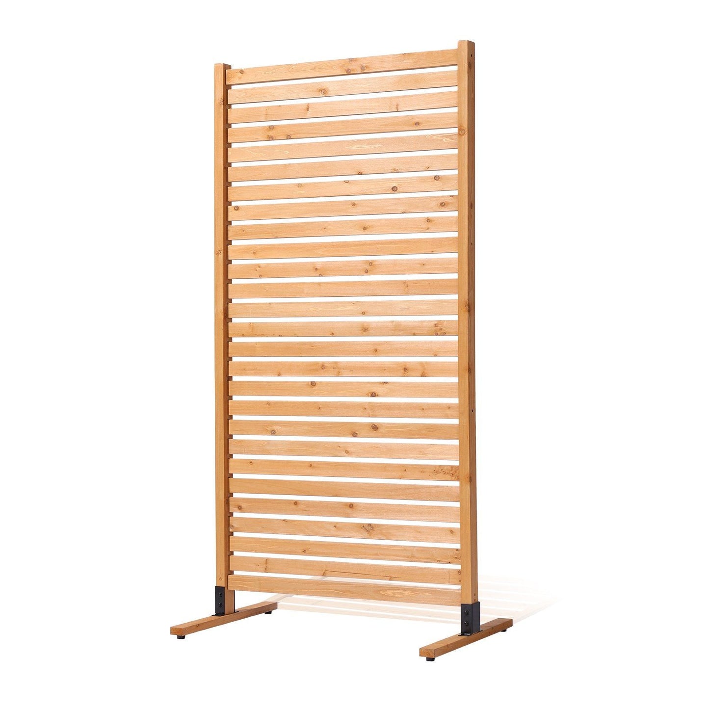 VEVOR Wooden Privacy Screen, 36" W x 76" H Outdoor Privacy Screen, Freestanding Wood Privacy Panel with Stand, Decorative Patio Privacy Screen, Outdoor Divider for Balcony Patio Lawn Garden - Renee Lane Company