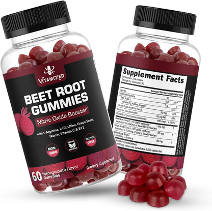 VITAMIZED Beetroot Gummies - Nitric Oxide Supplement - Renee Lane Company