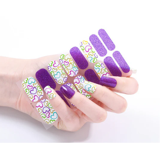 Valentine Purple Gel Nails - Renee Lane Company