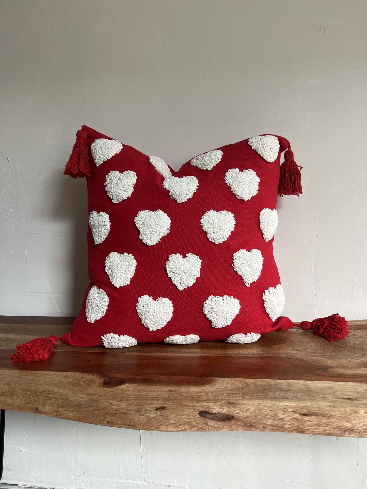 Valentines day throw pillow cover tufted - Renee Lane Company