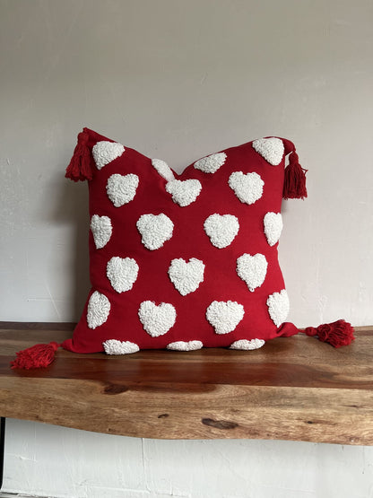 Valentines day throw pillow cover tufted - Renee Lane Company