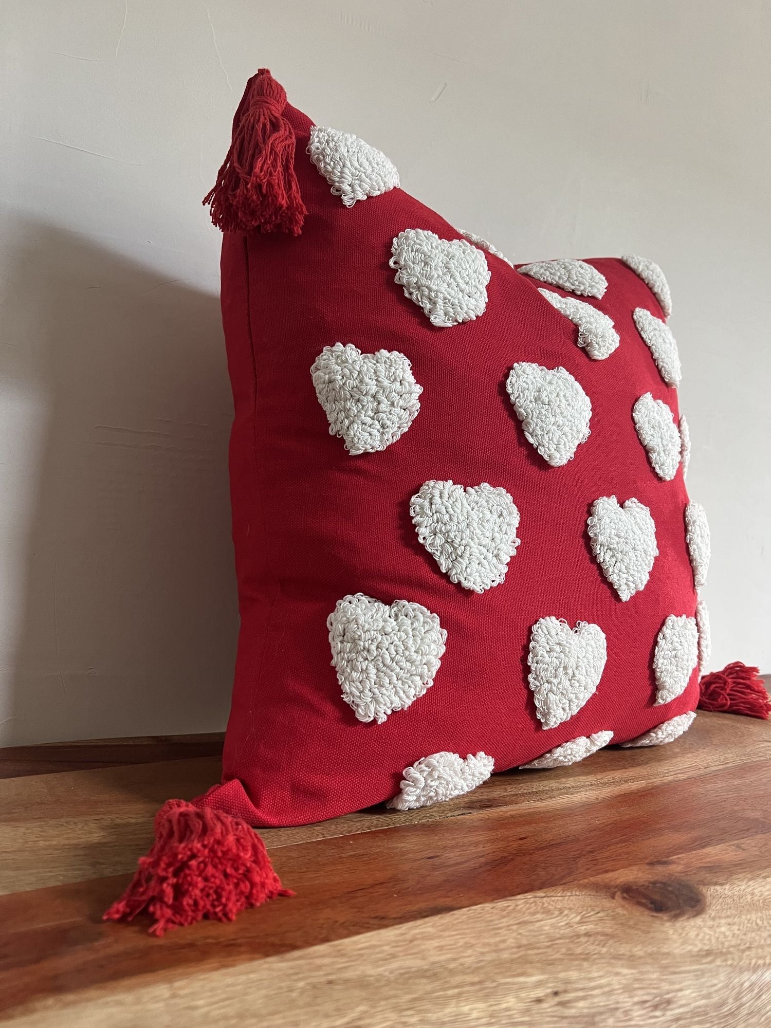 Valentines day throw pillow cover tufted - Renee Lane Company