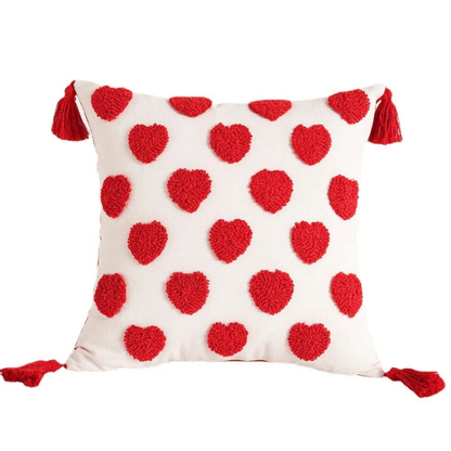 Valentines day throw pillow cover tufted - Renee Lane Company
