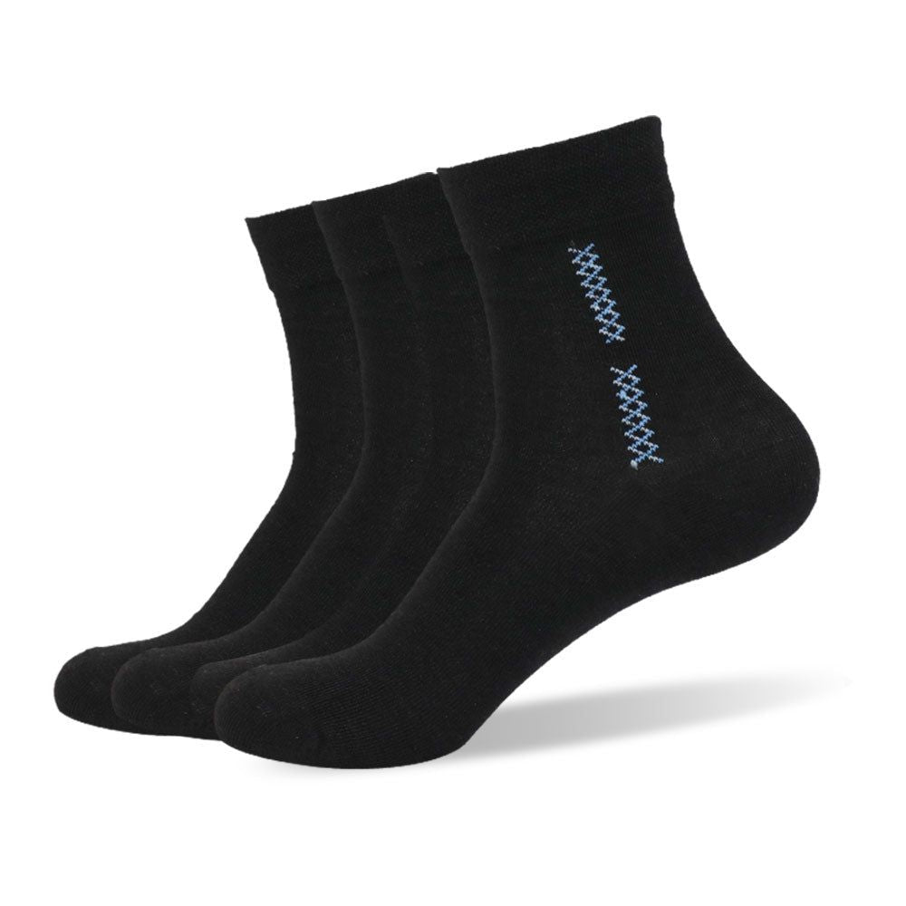 Vertical fork ramie trend sports breathable socks black - Renee Lane Company