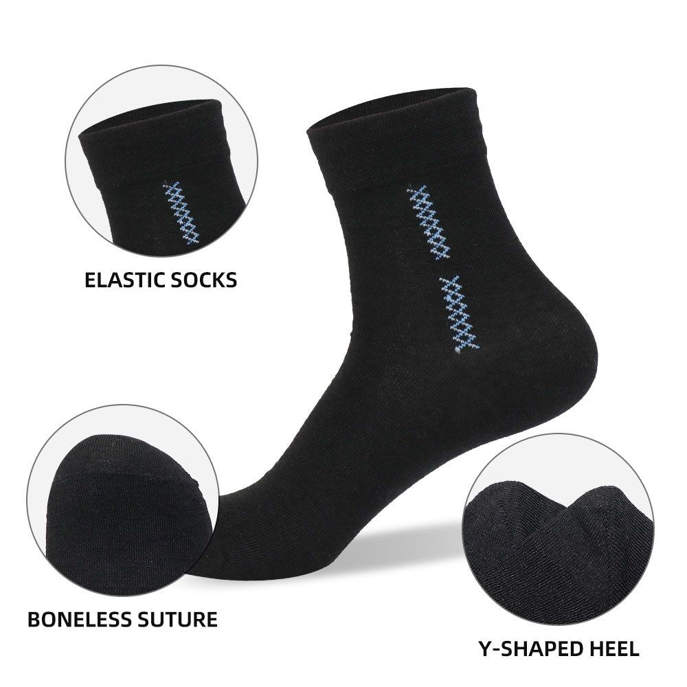 Vertical fork ramie trend sports breathable socks black - Renee Lane Company