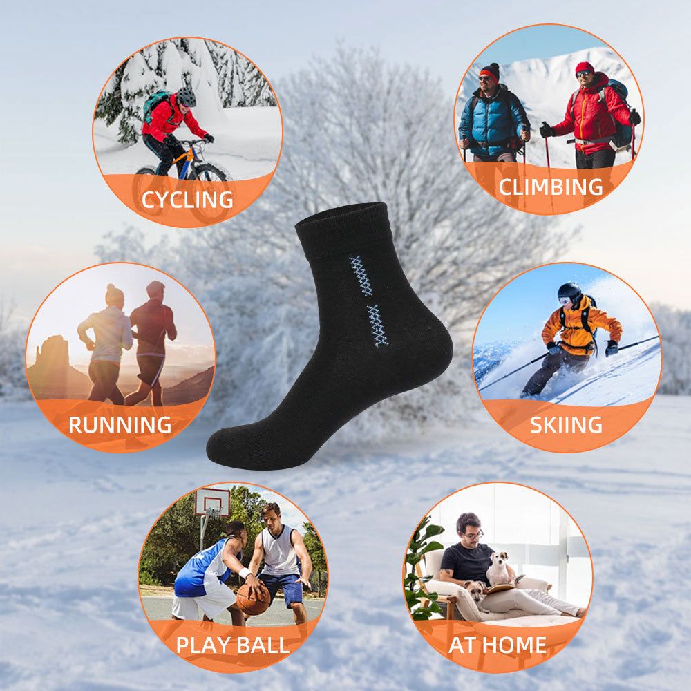 Vertical fork ramie trend sports breathable socks black - Renee Lane Company
