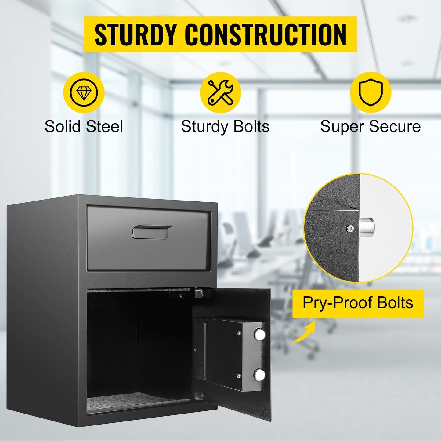 Vevor 1.7 Cu Ft Digital Safe with Drop Slot & Electronic Lock - Renee Lane Company
