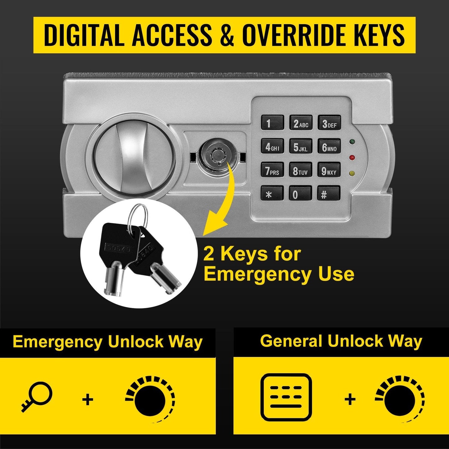 Vevor 1.7 Cu Ft Digital Safe with Drop Slot & Electronic Lock - Renee Lane Company