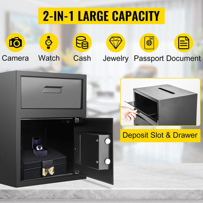 Vevor 1.7 Cu Ft Digital Safe with Drop Slot & Electronic Lock - Renee Lane Company