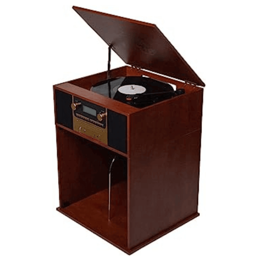 Victor Boyleston 7-in-1 3-Speed Turntable Music Center with Album Storage - Renee Lane Company