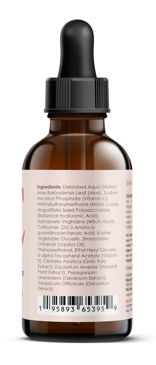 Vitamin C Serum for Face With Hyaluronic Acid, Vitamin E, Aloe Vera, and Jojoba oil 2 fl oz by Bellawell - Renee Lane Company