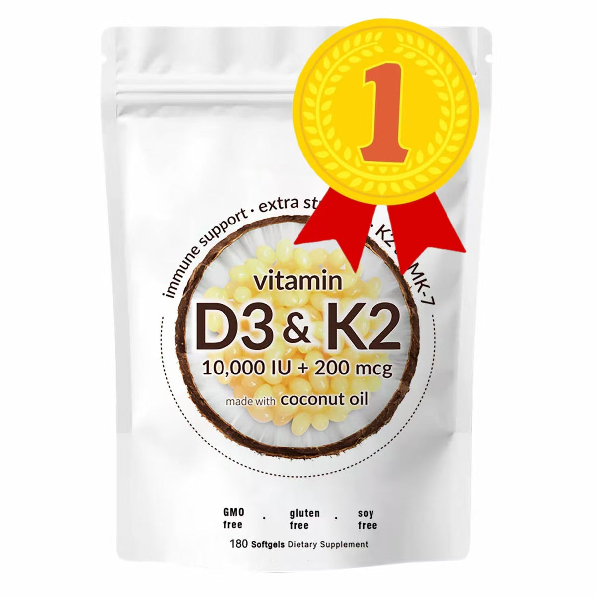 Vitamin D3 K2 Supplement Softgels - Renee Lane Company