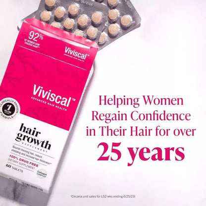 Viviscal Women's Hair Growth Supplement | 180 Tablets | Clinically Proven Formula with Biotin & Marine Extracts for Thicker, Fuller Hair - Renee Lane Company