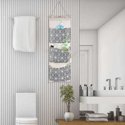 Wall Mounted Storage Bag Door Closet Hanging Storage Bag Organizer Waterproof 3 Pockets Pouch - Renee Lane Company