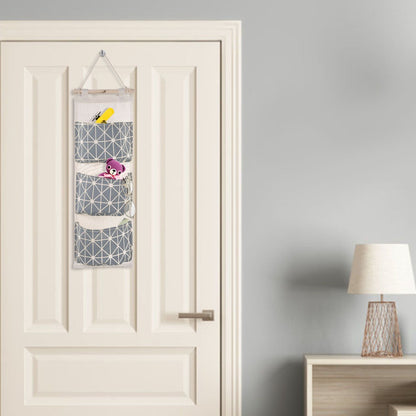 Wall Mounted Storage Bag Door Closet Hanging Storage Bag Organizer Waterproof 3 Pockets Pouch - Renee Lane Company