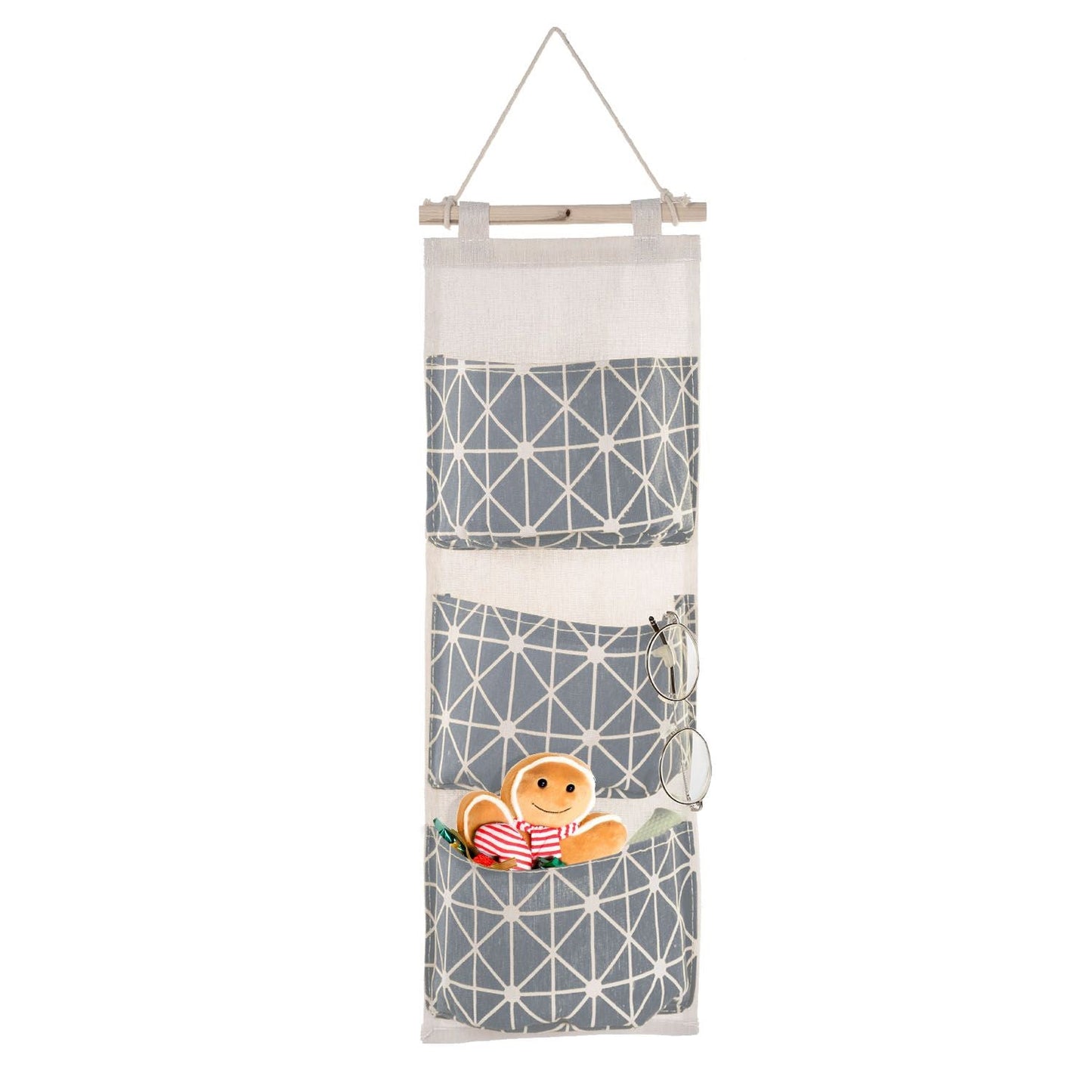 Wall Mounted Storage Bag Door Closet Hanging Storage Bag Organizer Waterproof 3 Pockets Pouch - Renee Lane Company