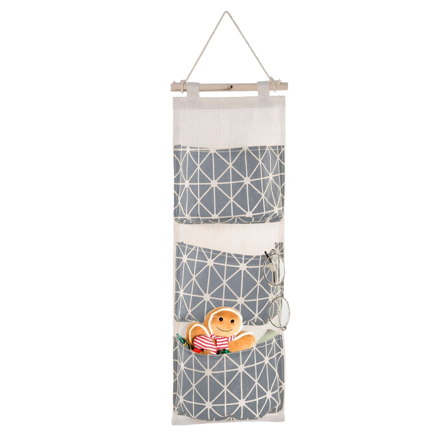Wall Mounted Storage Bag Door Closet Hanging Storage Bag Organizer Waterproof 3 Pockets Pouch - Renee Lane Company