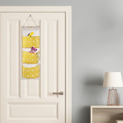 Wall Mounted Storage Bag Door Closet Hanging Storage Bag Organizer Waterproof 3 Pockets Pouch - Renee Lane Company
