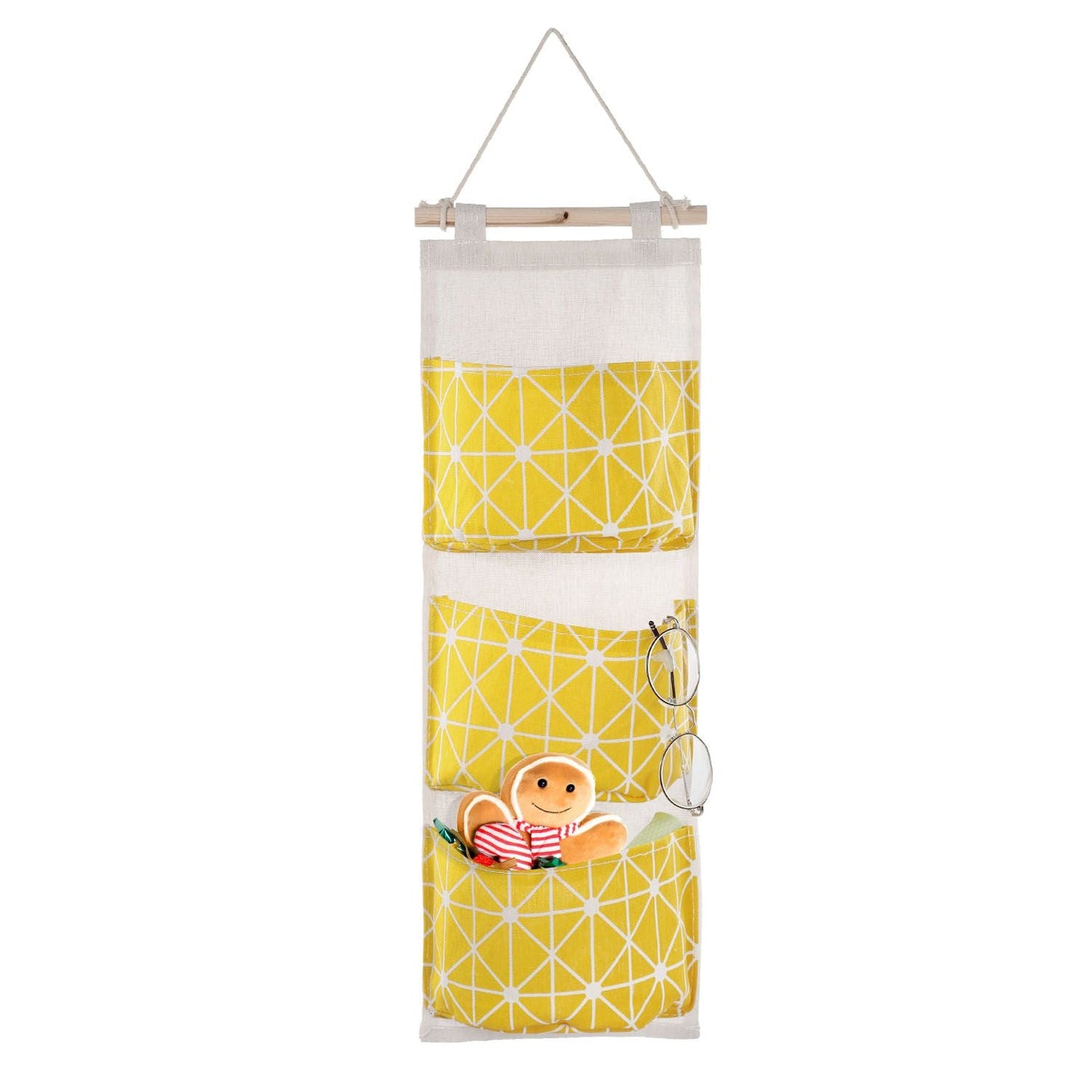 Wall Mounted Storage Bag Door Closet Hanging Storage Bag Organizer Waterproof 3 Pockets Pouch - Renee Lane Company